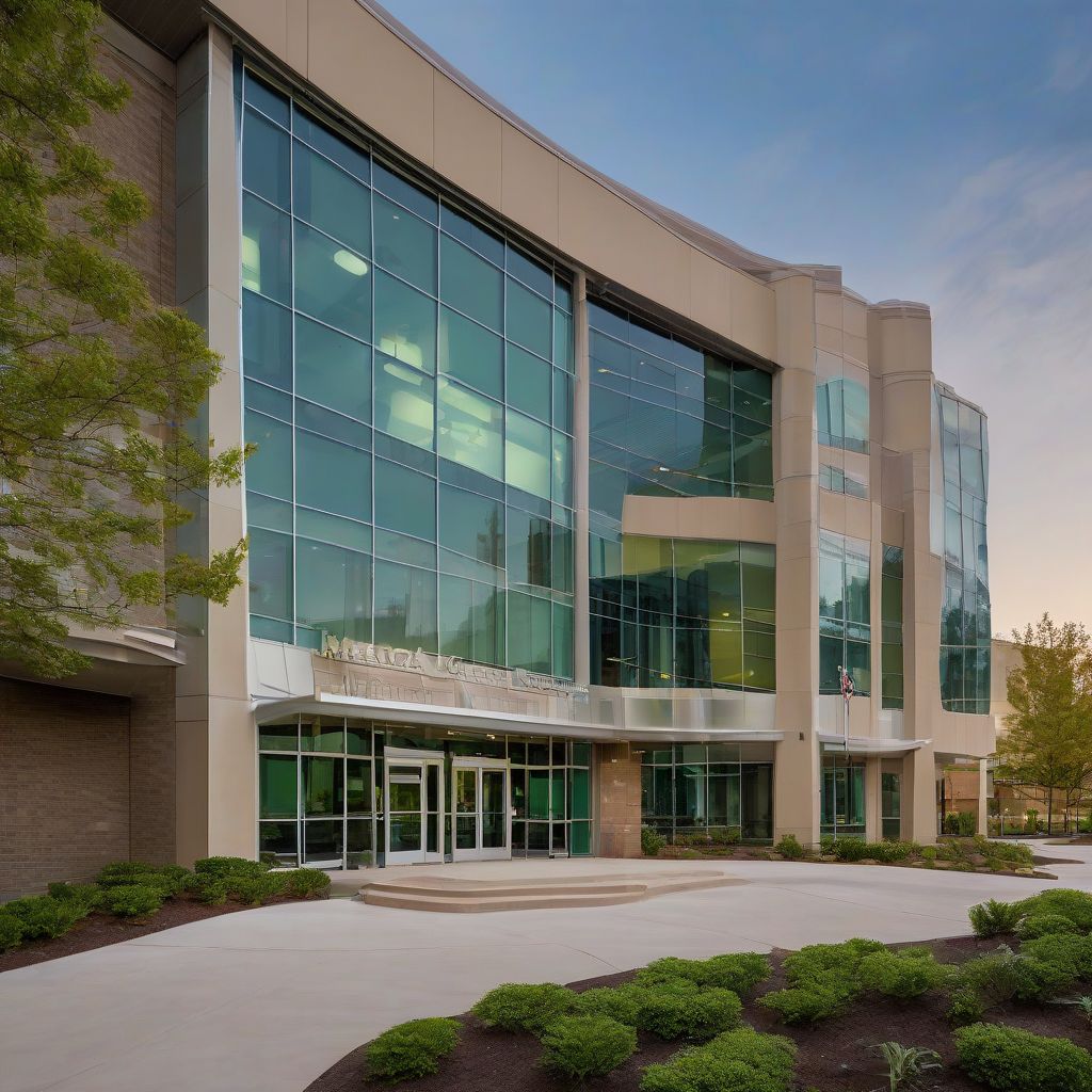 Modern medical center building exterior